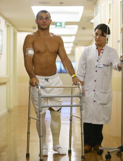 French Gymnast Samir Ait Said That Had A Fatal Leg Break His Back On His Feet Doy News