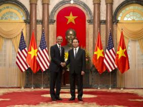 President Obama and President Tran Dai Quang in Hanoi